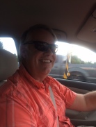Dave driving to Los Tarascos